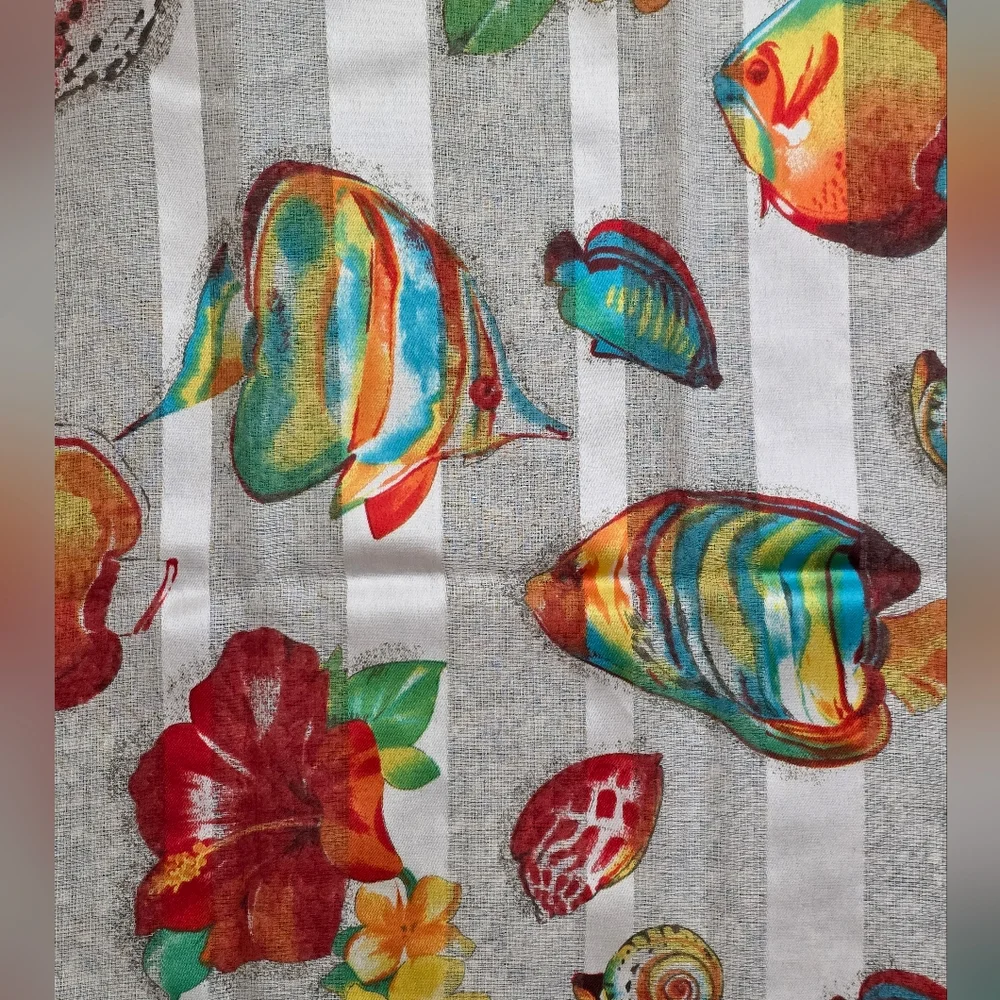 Liz Claiborne Tropical Fish Oblong Scarf